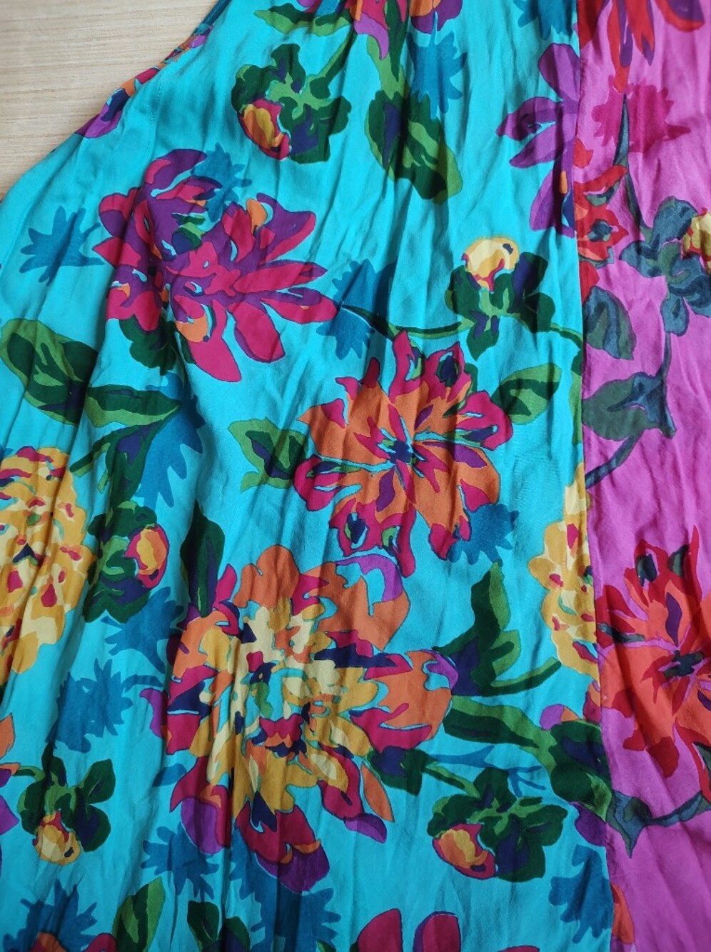 Anthropologie Flowy Dress Floral Pink Blue Spaghetti Straps Size XS S Women's - Picture 7 of 16